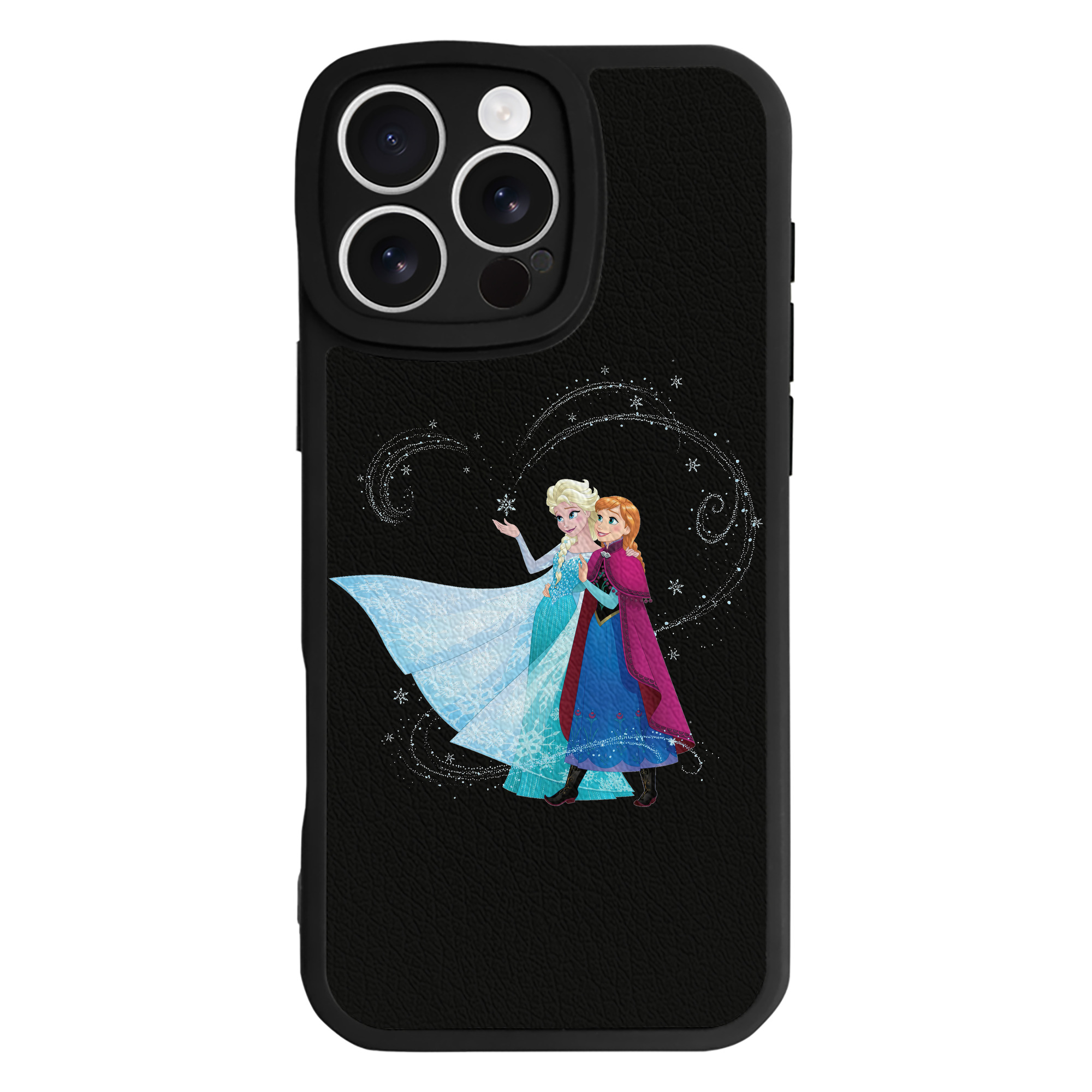 （画像用） アナと雪の女王 アンナ エルサ Frozen Anna Elsa 【iPhone 16シリーズ対応】シリコンスマホケース（レザー調） 材質：シリコン